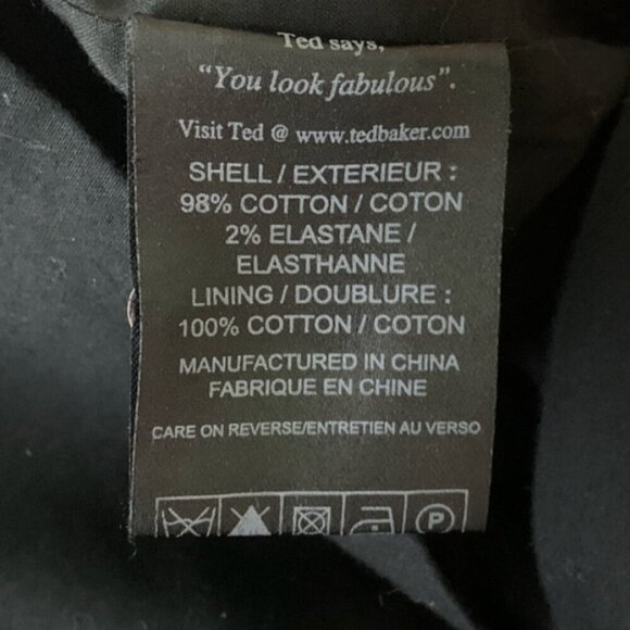 Ted Baker Black Ruffle Front Sheath Dress - Picture 9 of 10